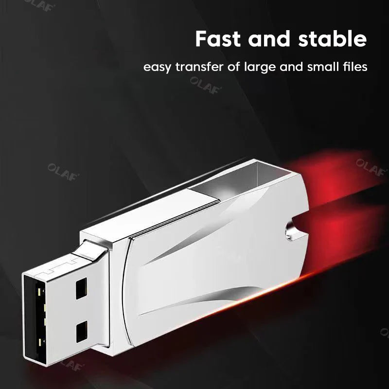 USB 3.0 High-Speed Flash Drive – 256GB/512GB/1TB/2TB Waterproof Memory Stick Pen Drive U Disk Storage Device