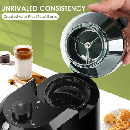 Wancle Electric Burr Coffee Grinder - Adjustable Conical Burr Mill with 28 Precise Grind Settings - 220V/120V