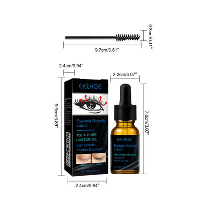 Natural Eyebrow & Eyelash Growth Serum — Thickening, Curling, Moisturizing with Castor Oil for Women