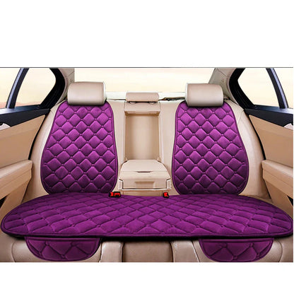 Universal Winter Warm Car Seat Cover Protector Set – 3-Piece Rear Seat Cushion & Back Cushion Auto Seat Protection for Cars, SUVs & Vans