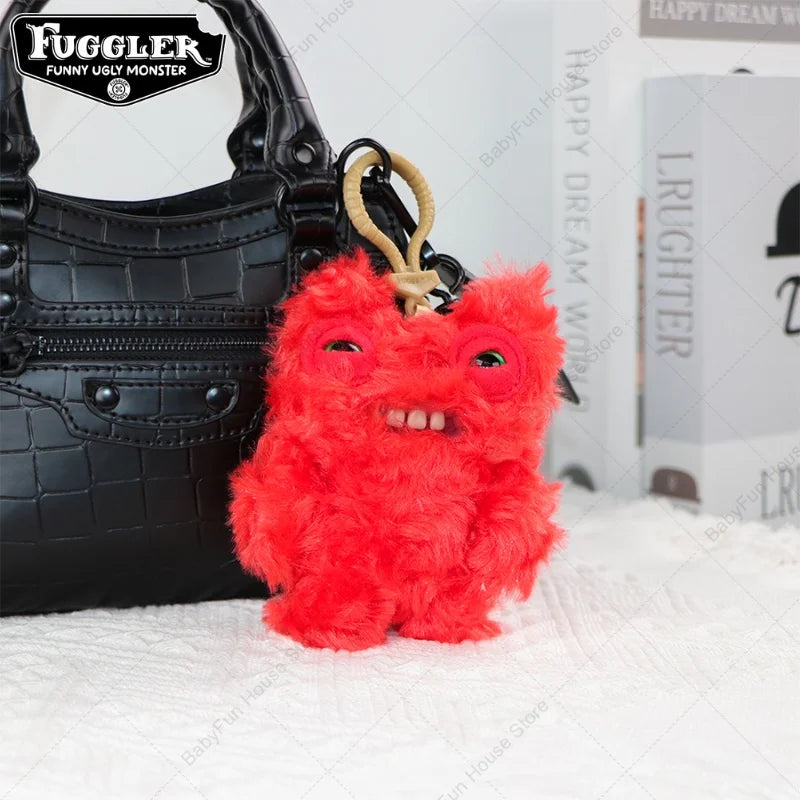 Original Fuggler Ugly Teeth Plush Keychain – Wide-Eyed Monster, Alien & Rabbit Peluche Pendant Toy