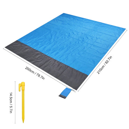 Waterproof Outdoor Beach Blanket | Portable Picnic Mat with Sun Shade Tent Tarp - Camping Ground Mat with Storage Sack