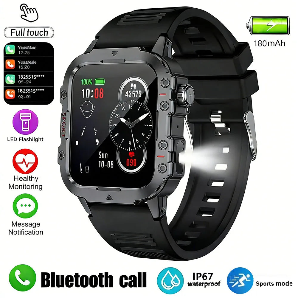 Military Smart Watch HT30 - Outdoor Sports Fitness Tracker with GPS & Bluetooth Calls