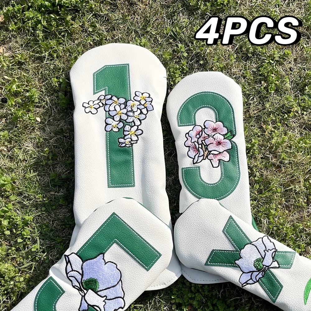 Golf Club Head Covers – 1pc/4pcs for Driver, Fairway Wood, Hybrid & Iron, Golf Accessories Supplies