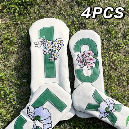 Golf Club Head Covers – 1pc/4pcs for Driver, Fairway Wood, Hybrid & Iron, Golf Accessories Supplies