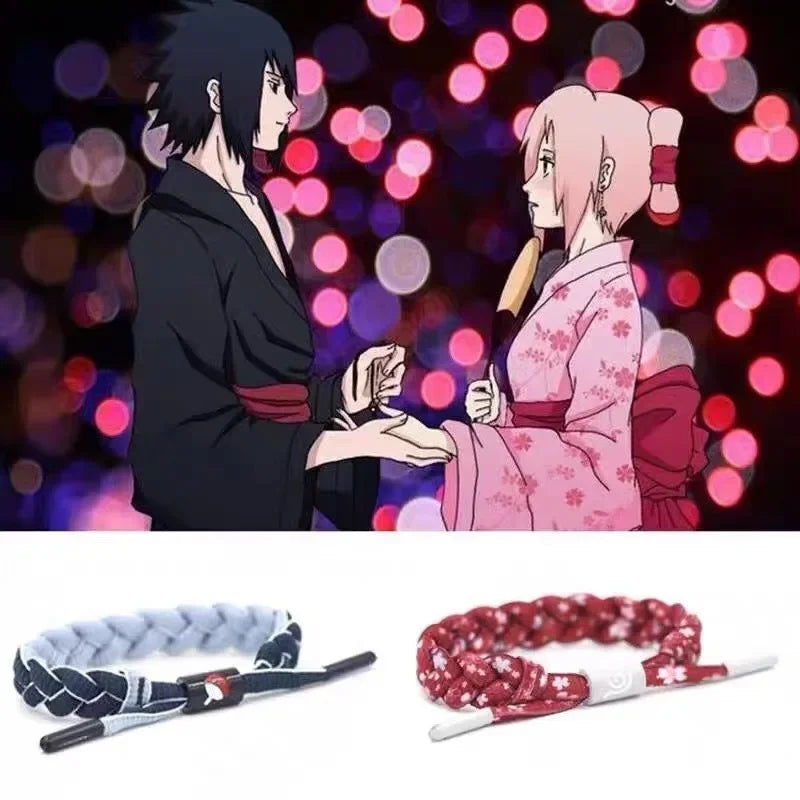 Naruto Anime Bracelet – Adjustable Cosplay Rope Wristband for Couples, Men & Women (Sasuke, Hinata, Itachi, Hyuga)