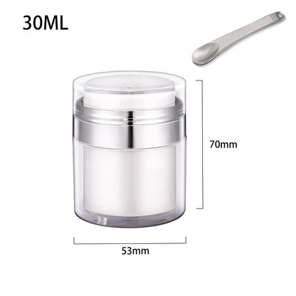 15/30/50g Empty Airless Pump Jar — Refillable Acrylic Vacuum Bottle for Makeup, Lotion & Cosmetics