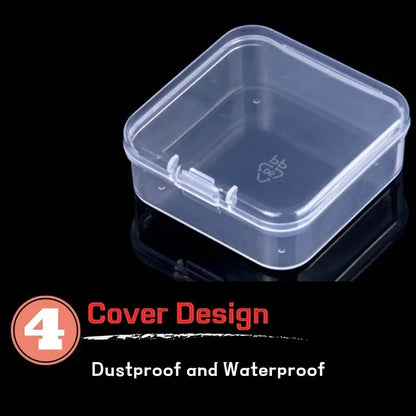 Mini Rectangular Plastic Storage Box – Translucent, Dustproof Jewelry & Small Item Container