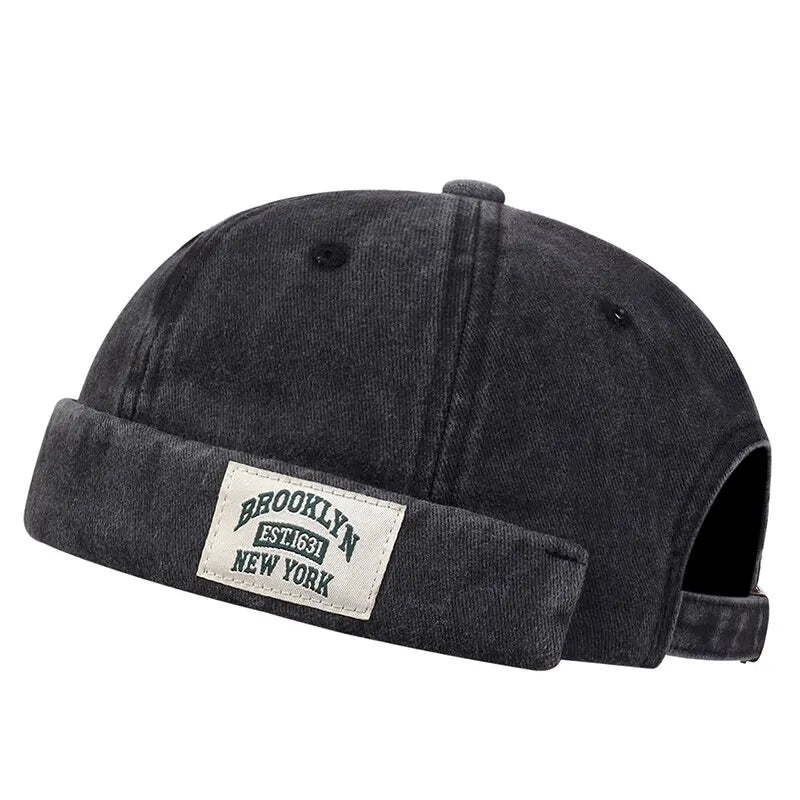 Brooklyn New York Beanie Hat - Adjustable Cotton Fashion Street Cap for Men and Women, Unisex Autumn Melon Hat
