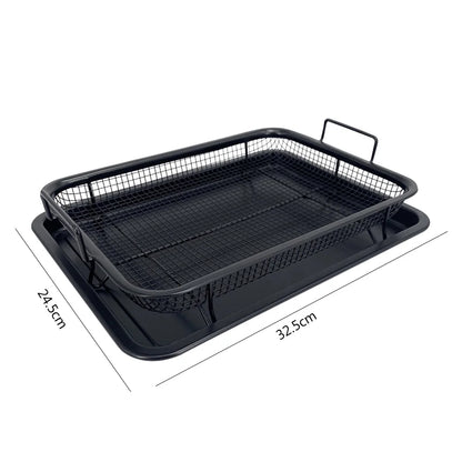 Non-Stick Baking Tray & Frying Pan – Grill Mesh Chips Basket & Baking Dish for Kitchen Use