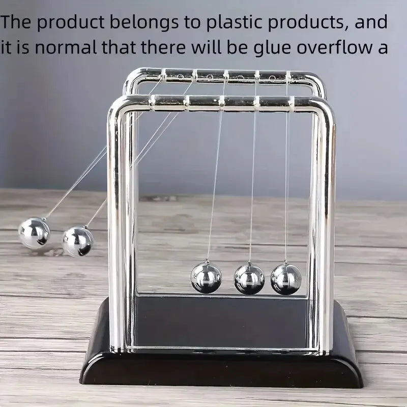 Newton’s Cradle Balance Toy - Steel Ball Physics Pendulum for Science Learning & Stress Relief