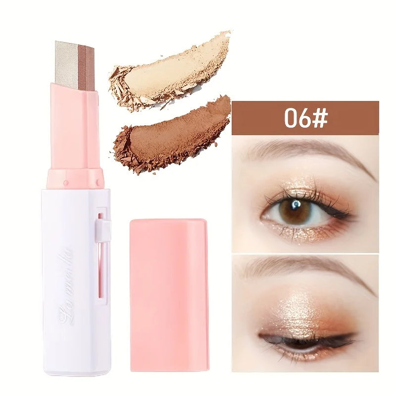 2-in-1 Pearly Highlighter & Eyeshadow Stick – Waterproof Long-Lasting Glitter Eyeliner & Eye Makeup Pen