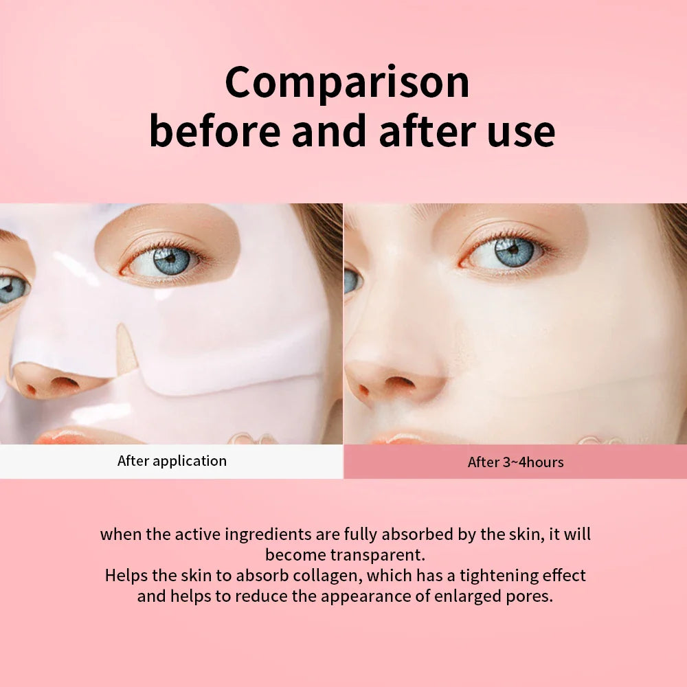 Bio-Collagen Deep Hydrating Hydrogel Mask – Overnight Collagen Mask for Firming & Pore Minimizing
