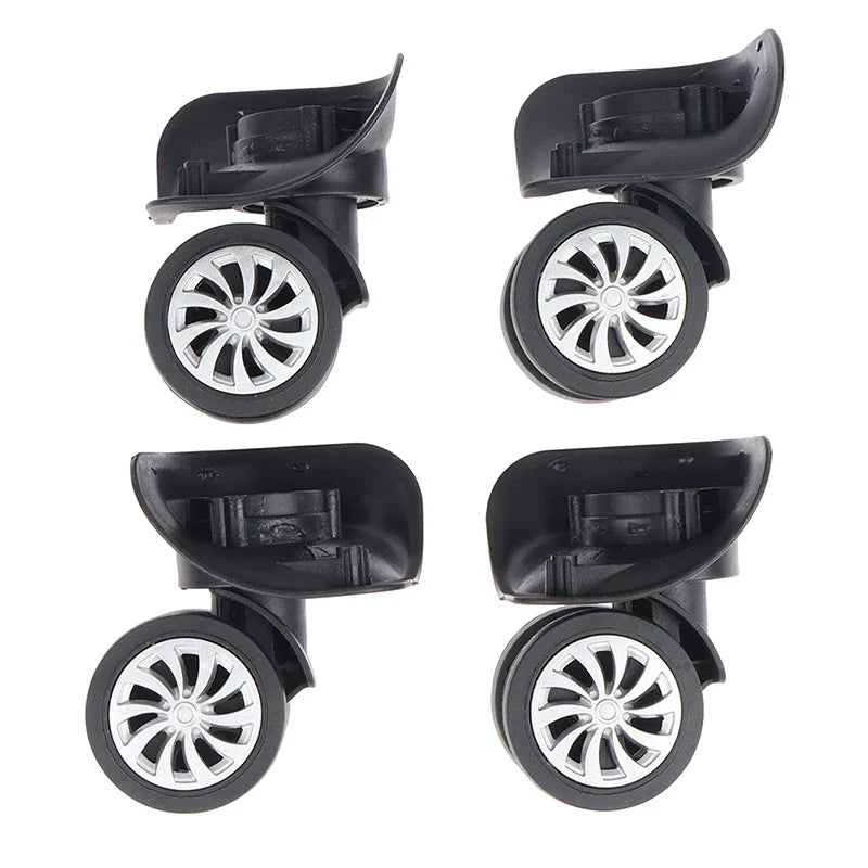4Pcs Universal 360° Swivel Luggage Wheels - Trolley Wheel Replacement Tools for Suitcases