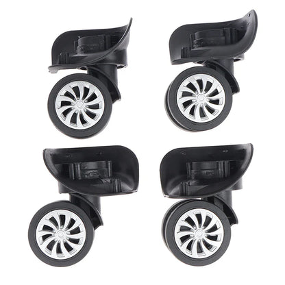 4Pcs Universal 360° Swivel Luggage Wheels - Trolley Wheel Replacement Tools for Suitcases