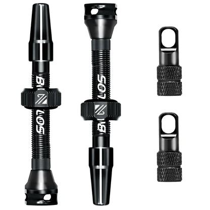 BUCKLOS Tubeless Presta Valves 40–100mm — Aluminum Alloy Bike Valve Stem for Road & MTB