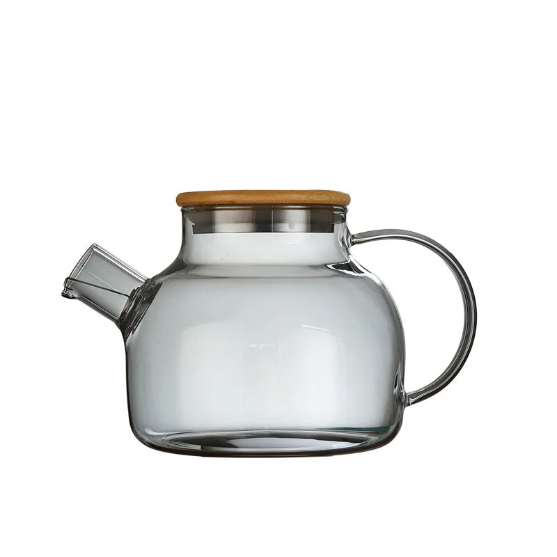 Large Capacity Heat-Resistant Glass Teapot Kettle for Hot & Iced Tea – 1L/1.8L