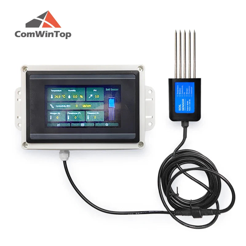 7 in 1 Soil Tester Meter - Moisture, Temperature, Humidity, EC, pH & NPK Sensor for Rapid Soil Analysis