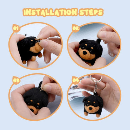 Animals DIY Needle Felting Set – Handcraft Project Kit for Beginners with Foam Mat & Tools