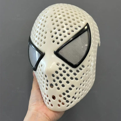 Tobey Maguire Spider-Man Face Shell with Lenses – ABS Material DIY Mask Accessory for Halloween Cosplay