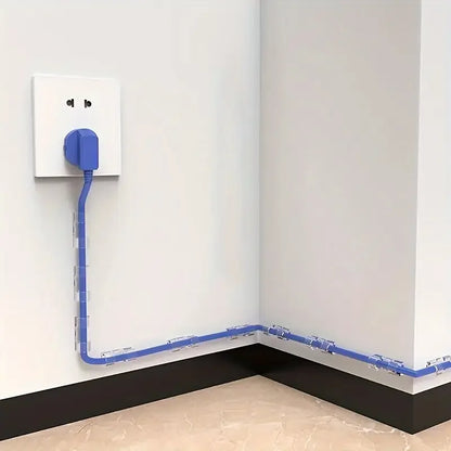 Clear Adhesive Cable Clips - Transparent Wall & Desk Cord Holders for Cable Management
