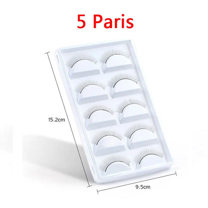 5/10/25 Pairs Training Eyelashes – Natural False Lashes for Beginner Eyelash Extension Practice