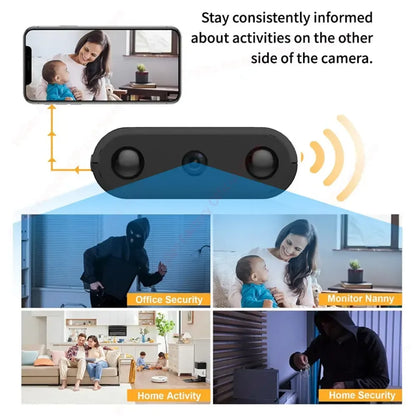 1080P HD Mini WiFi Security Camera with IR Night Vision and Remote Home Monitoring