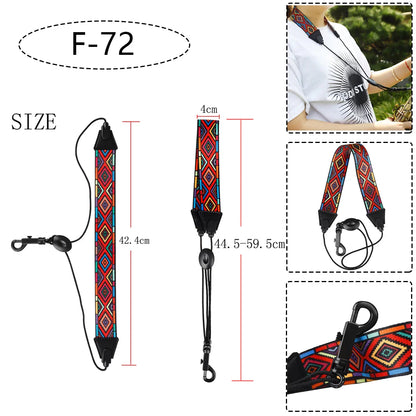 Saxophone Neck Strap - Adjustable Leather Universal Fit for Soprano, Alto, Tenor Sax with Secure Closed Hooks