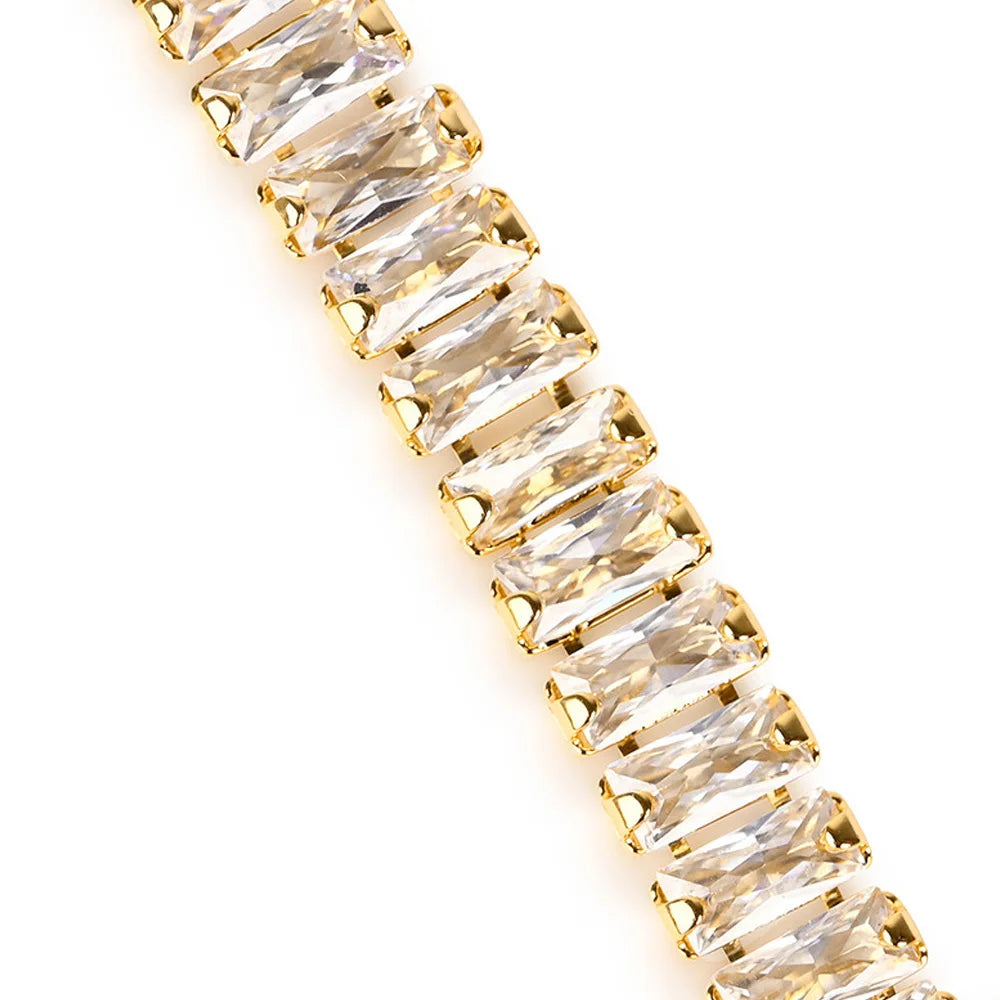Stonefans Luxury Zircon High Heel Anklet Bracelet: Fashion Foot Bracelet Leg Chain for Women - Beach Jewelry Sandal Accessory
