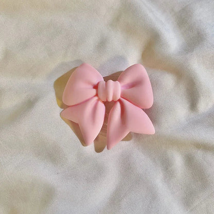 Cute Macaron Color Bow-Knot Smart Tok – Universal Phone Holder, Korean Style Grip Stand, Lazy Bracket for Smartphones