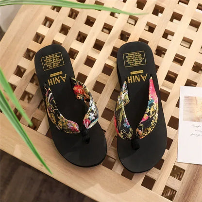 Women’s Summer Platform Flip Flops - Casual Wedge Beach Sandals