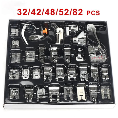 Sewing Machine Presser Foot Kit: Household Knitting Accessories for Brother, Babylock, Singer, Janome, Elna, Toyota