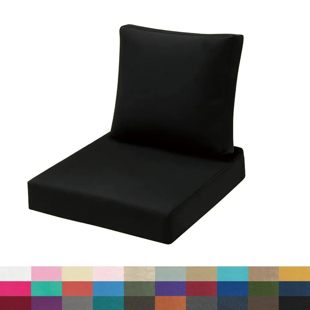 Custom Waterproof Seat & Back Cushion Set – Chair, Sofa & Bench Pads for Patio, Garden & Bay Window Comfort Decor