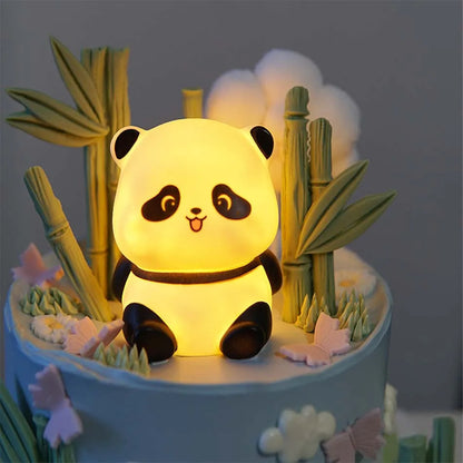 Panda LED Night Light - Cute Plastic Bedside Lamp for Kids, Bedroom & Living Room Decor