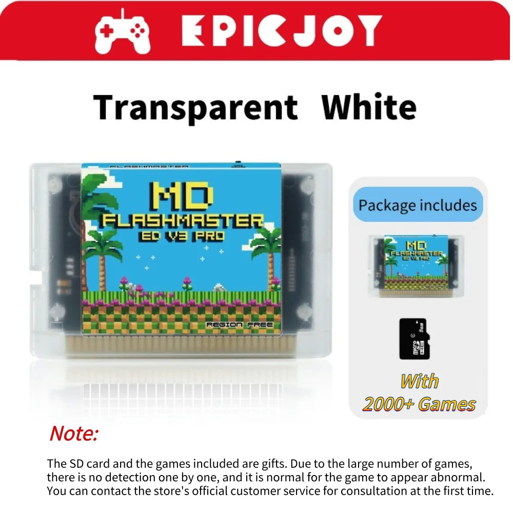 Mega Drive V3.0 Pro EDMD Remix Game Cartridge – 16-Bit Retro Game for SEGA MegaDrive/Genesis (US/JP/EU)