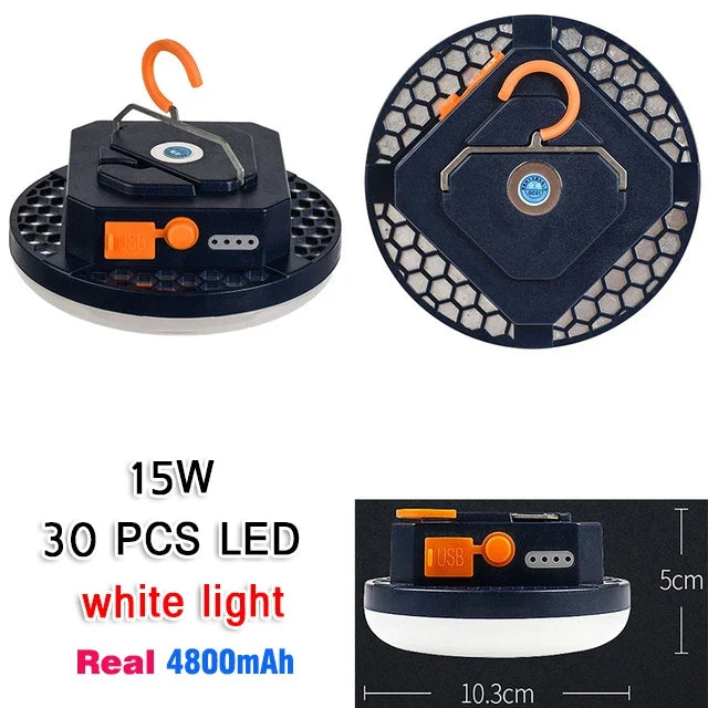 13500mAh 60W Rechargeable LED Camping Lantern – Portable Strong Light Flashlight with Magnet, Ultra Bright Tent & Work Repair Lighting for Outdoor Use