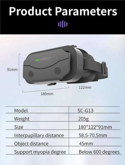 VR Glasses Virtual Reality Headset – 3D Lenses Smart Goggles for Smartphones, Mobile Game Accessory