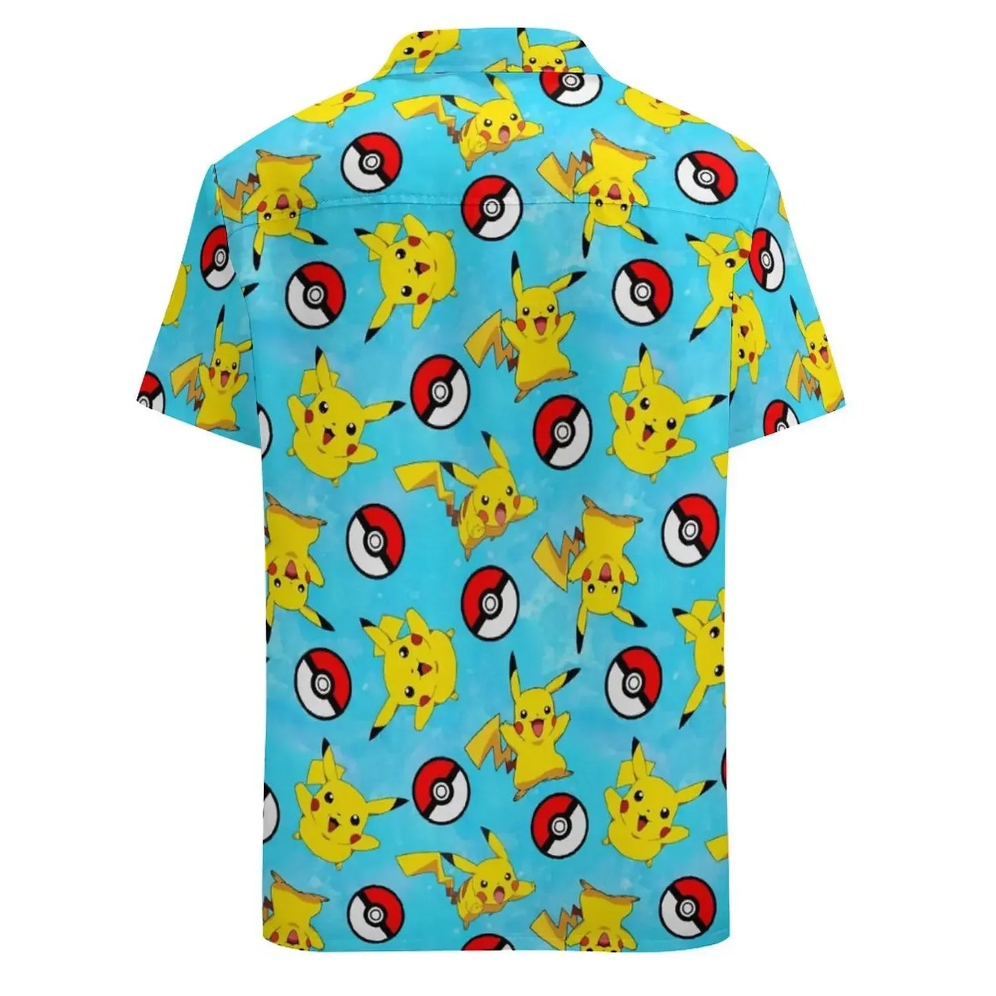 Summer Men's Short Sleeve Shirt – Cute Animal Print, Open Button Lapel, Comfortable Casual Top