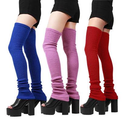 Anime Gothic Lolita Knee Socks – 90CM Cosplay Leg Warmers & Loose Knitted Socks for Women Maid Costume