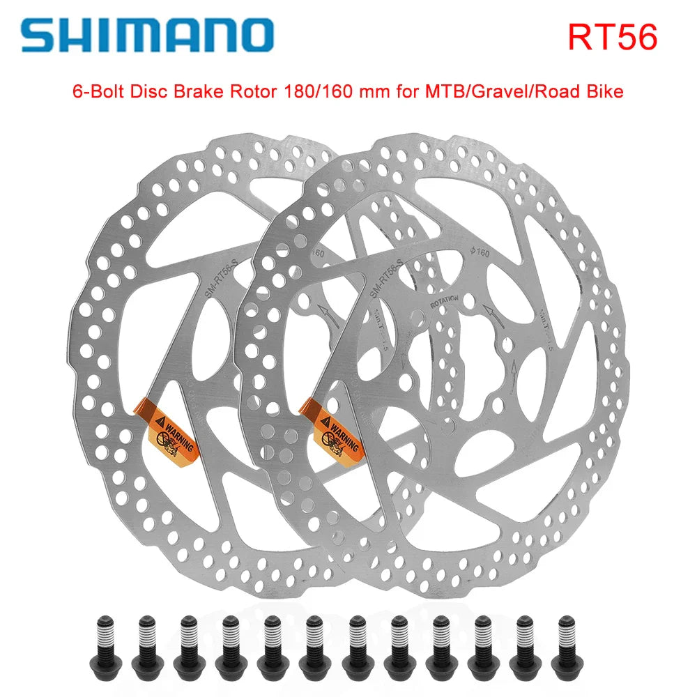 SHIMANO SM-RT56 Disc Brake Rotor 160mm/180mm – MTB & Road Bike Hydraulic Brake Disc for Mountain Bike Parts