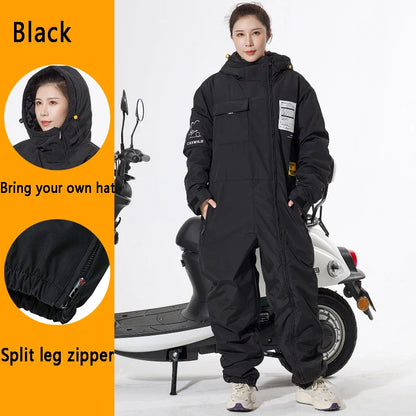 Winter Motorcycle Jacket - ColdProof, Windproof Suit for Men & Women, Cross-Country Gear, Ski & Fishing Velvet Equipment