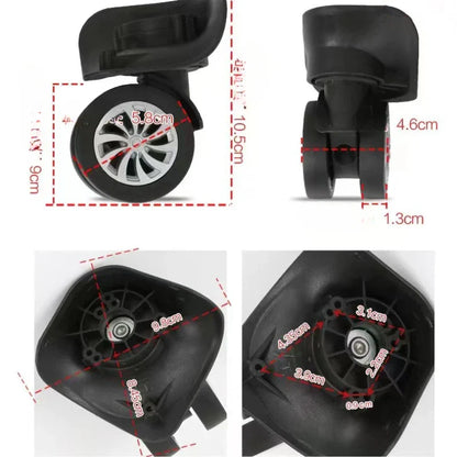 Universal 360° Swivel Suitcase Wheels — Replacement Trolley Luggage Wheels