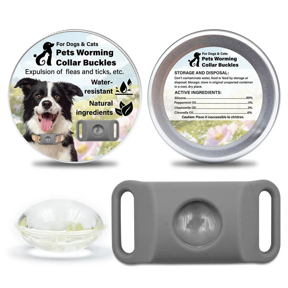 Natural Flea & Tick Repellent Pet Pendant Collar – One Size Fits All Anti-Flea Green Accessory for Dogs & Cats