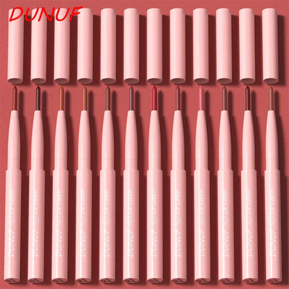 Matte Red Brown Lip Liner Pencil – Waterproof Slim Lip Contour Pen with Tapered Nib Long-Lasting Lip Stain