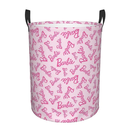 Custom Barbie Logo Laundry Basket – Collapsible Large Capacity Clothes Storage Bin, Disney Baby Hamper