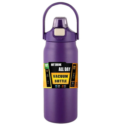 Outdoor Stainless Steel Thermos Bottle – 304 Vacuum Insulated Travel Mug with Straw, Hot & Cold Sports Water Tumbler Portable Flask