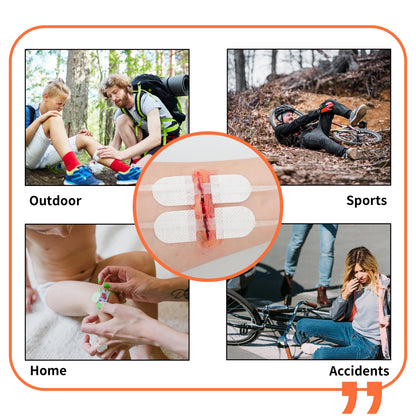 RHINO RESCUE Zip Stitch — Wound Closure Strips, Adhesive Bandages for Cut Care Without Sutures
