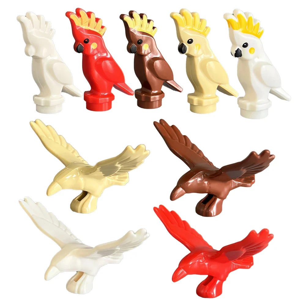 MOC Animal Scene Building Blocks – Zoo & Wildlife DIY Toy Bricks with Ducks, Cats, Dogs, Penguins, Eagles, Wolves, Bears, Deer, Sharks, Snakes, Mice, Sheep (K055)