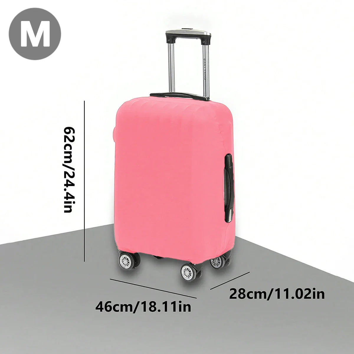 Fashion Travel Suitcase Protective Cover - Solid Color Luggage Cover for 18-32 Inch Suitcases