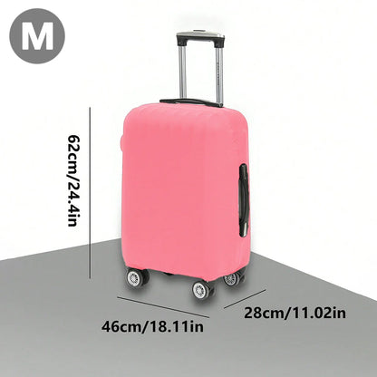 Fashion Travel Suitcase Protective Cover - Solid Color Luggage Cover for 18-32 Inch Suitcases